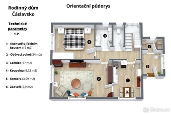 Prodej rodinného domu, 5+1, 1357 m2, Čáslavsko - 8