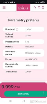 Prsten z bílého zlata - 8