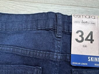 NOVÉ Dámské capri džíny Skinny Fit, vel. 34 - 8