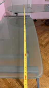 Prodám rozkládací skleněný PC stůl – variabilní - 8