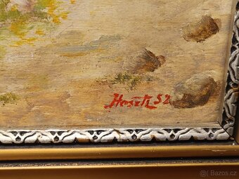 Obraz J.Hošek 1952 - originální olejomalba na plátně 66x86 - 8