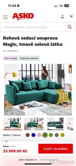 Sedací rohová souprava zelená - 8