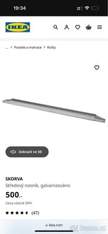 Postel Sagstua 160cm +nosník+2x rošt LÖNSET - 8