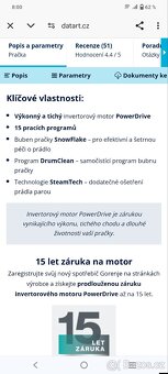 Pračka Gorenje Primary WNHPI62SCS bílá - 8