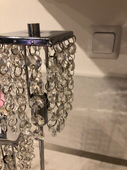 Krásná křišťálová stolní lampa a závěsná lampička - 8