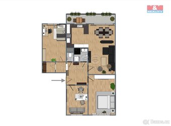 Prodej bytu 4+1, 83 m², DV, Litvínov, ul. Luční - 8