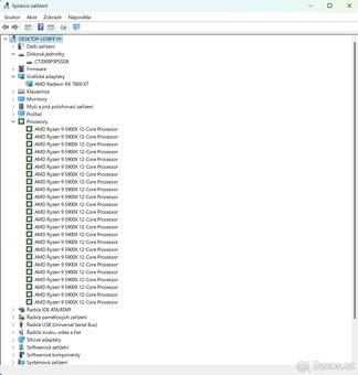 Herní PC RYZEN 9 5900X,RX 7800XT 16 GB,32 GB RAM,2 TB SSD - 8