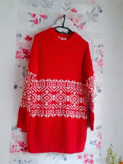 Delší zimní svetr 38/40 - 8