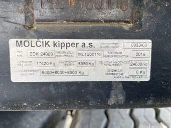 Traktorový přívěs Molčik ZDK 24000 – třístranný sklápěč - 8