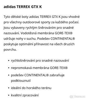 Adidas Terrex GTX K 37 1/3 - 8