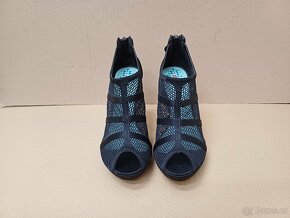 Černé síťované boty na podpatku vel.37 - 8