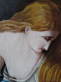 obraz MÁŘÍ MAGDALENA, akt, olej, F. Dobřanský 1931, 162x87cm - 8