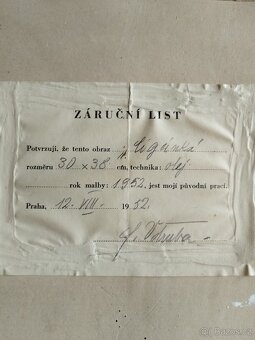 obraz CIGÁNKA III. /dívka, portrét/, olej, František Votruba - 8