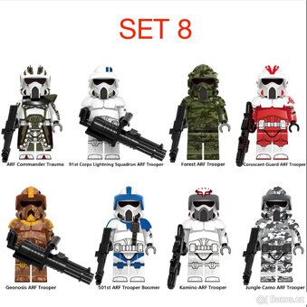 Rôzne figúrky Star Wars 4 (8ks) typ lego - nové - 8