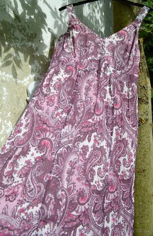 Růžovobílé šaty na ramínka vel. 40 - 8