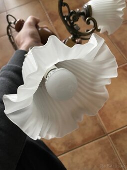 Rustikální pětiramenný lustr - super stav - 8