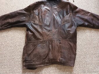 Pánská kožená bunda vel.52 (xxl), jemná kůže, nošená - 8