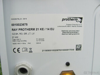 ELEKTROKOTEL PROTHERM RAY 21KE - 21KW - 8
