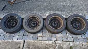 4ks plechové disky 14" 5x100 Fabia, 2x celoroční pneu NEXEN - 8