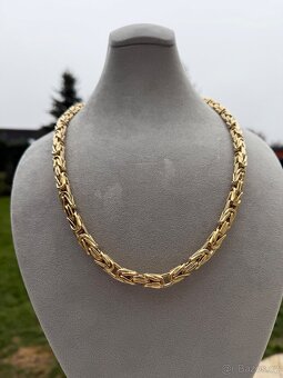 Zlaty řetěz KRÁLOVSKÁ VAZBA 62.2cm 9mm - 70cm -NOVÝ ŘETĚZ - 8