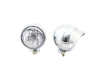 Chrom přídavná světla chopper,cruiser na padací rám.EU homol - 8