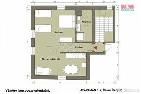 Pronájem bytu 1+kk, 53 m², Stožec - 8