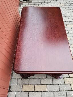 Dřevěný konferenční stolek / masiv / pravé dřevo - 8