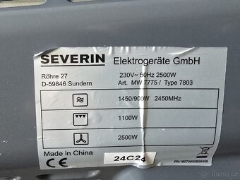 Mikrovlnná trouba Severin 7803. 27 l - 8