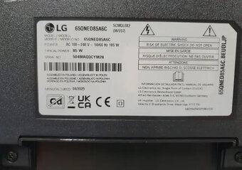 TV SMART 4K QNED LG 65QNED85A6C 165 cm WiFi... - 8