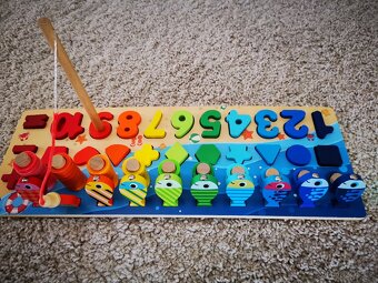 Dřevěné hry,hračky,Pexeso, hodiny,dřevěná skládačka + vklá - 8