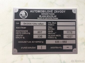 Škoda 110r, Š 110 r, Škoda 120s Rallye, Škoda 130rs - 8