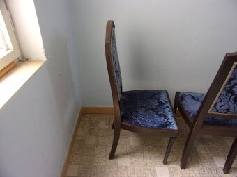Starý retro nábytek, dřevěné židle, 1. republika, 3+1ks - 8