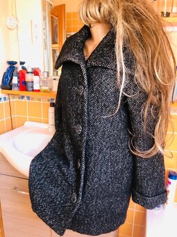 H&M# kabat# vlneny# zimni #oversize # business#sedy - 8