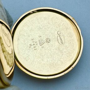 14K CELO ZLATÉ PÁNSKÉ KAPESNÍ HODINKY SILVANA S ETUI - 8