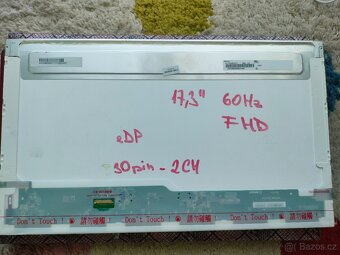 LCD notebook 17,3" 120Hz, 17,3" 60Hz, 15,6", 14" UHD - 8