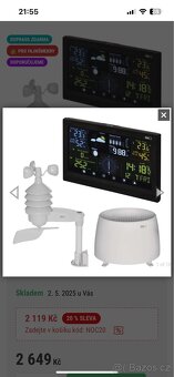Bezdrátová meteostanice profi E6016 s anemometrem - 8