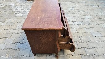 Dřevěný TV stolek + skříňka - 8