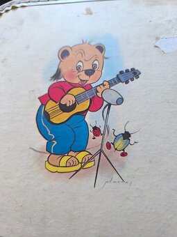 Starý dětský modrý kufřík - 8