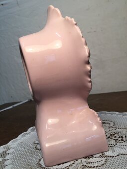 Růžový porcelán Slavkov ručně malované hodiny - 8