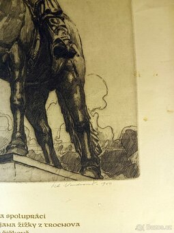 Vondrouš Jan Charles, Monument Jana Zizky, originalni lept, - 8