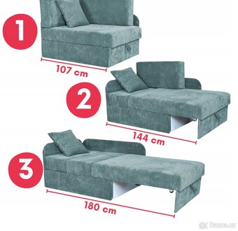 NOVÝ rozkládací gauč/křeslo - 8