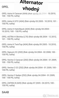 Alternator Fiat, Opel, Saab, Vauxhall - 8