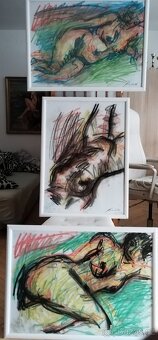 obraz DÁMA, akt, pastel, Antonín Kroča 2008 - 8