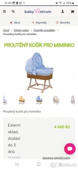 Proutěný košík pro miminko. - 8