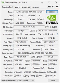 GIGABYTE GeForce RTX 2080 SUPER AORUS 8G - 8