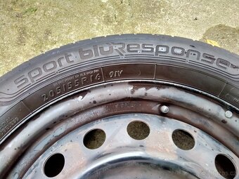 Ocelová kola 6,5Jx 16, 5x114,3, ET 45, letní pneu 205/55 R16 - 8