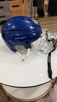 ✅ HOKEJOVÁ PROFI PRILBA - BAUER HYPERLITE = M - L = BLUE ✅ - 8