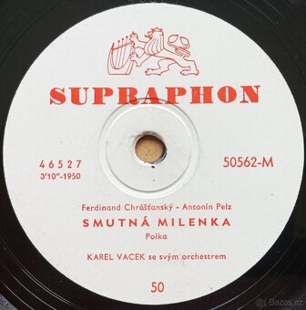 Ke starým gramofonům na kliku - 4 šelakové gramodesky - 8