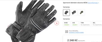 Moto rukavice BUSE dámské -7 - 8