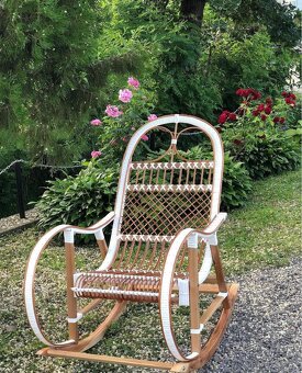 Houpací proutěné křeslo - 8